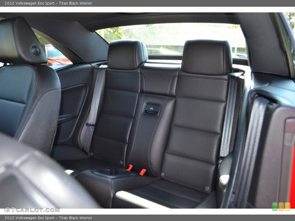 Titan Black Interior Rear Seat for the 2013 Volkswagen Eos Sport #73122924