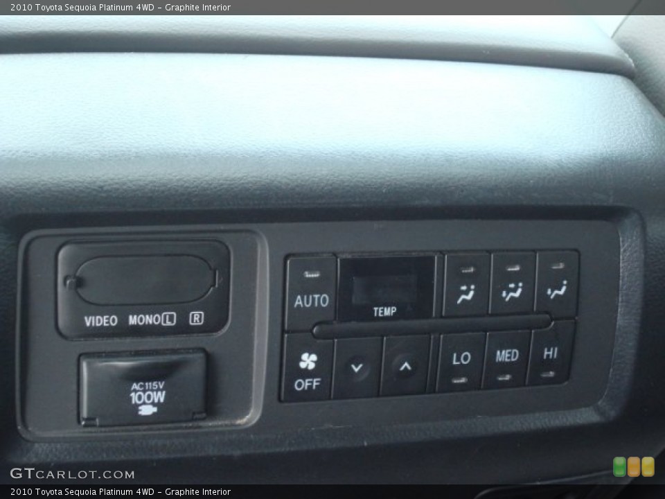 Graphite Interior Controls for the 2010 Toyota Sequoia Platinum 4WD #73123389
