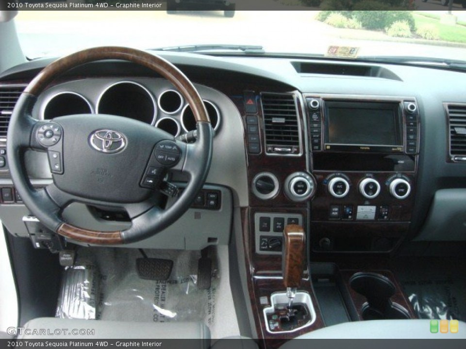 Graphite Interior Dashboard for the 2010 Toyota Sequoia Platinum 4WD #73123447