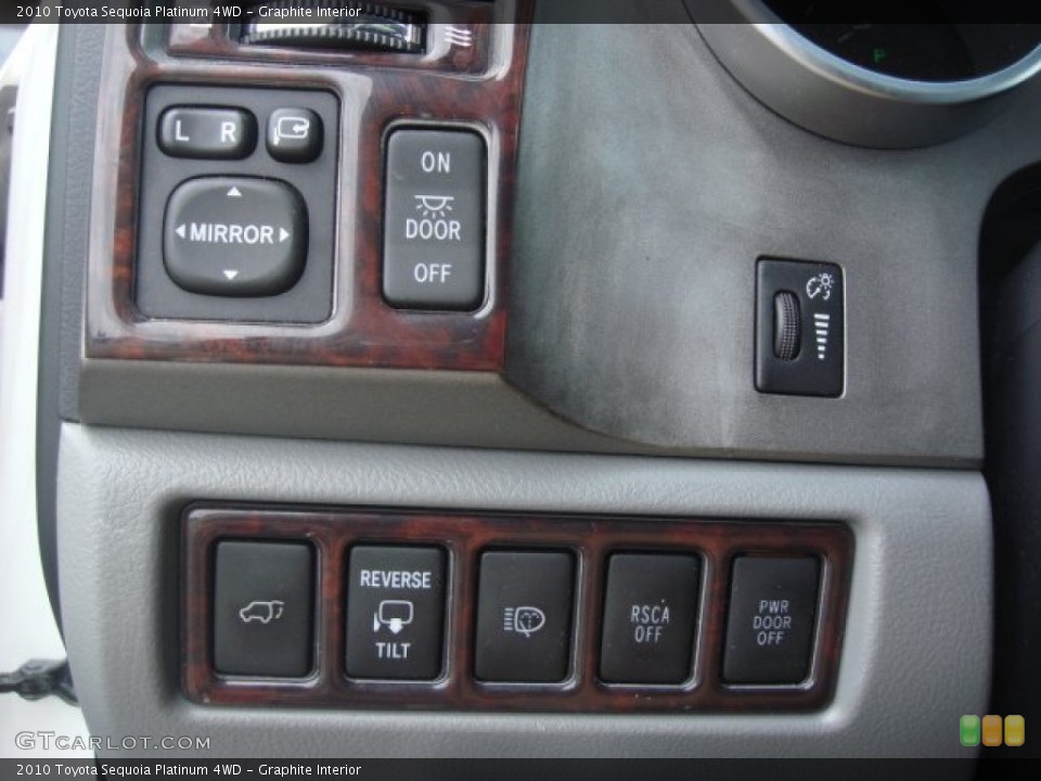 Graphite Interior Controls for the 2010 Toyota Sequoia Platinum 4WD #73123542