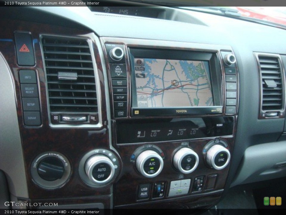 Graphite Interior Controls for the 2010 Toyota Sequoia Platinum 4WD #73123576
