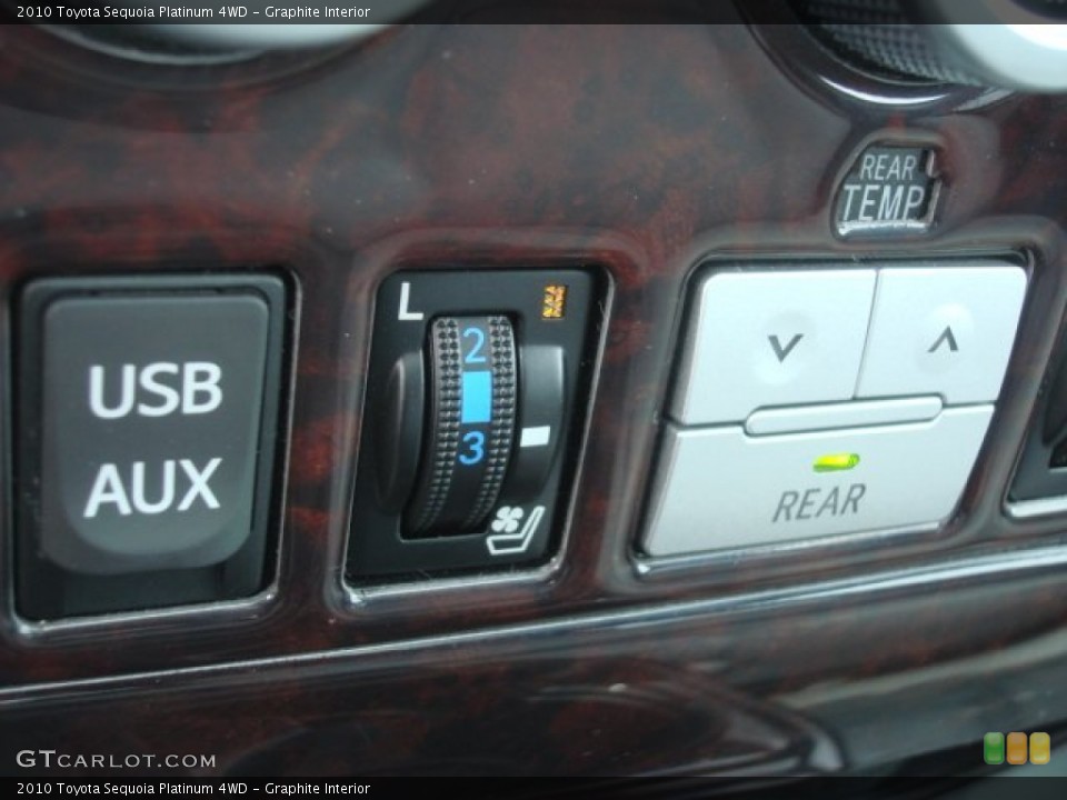 Graphite Interior Controls for the 2010 Toyota Sequoia Platinum 4WD #73123596