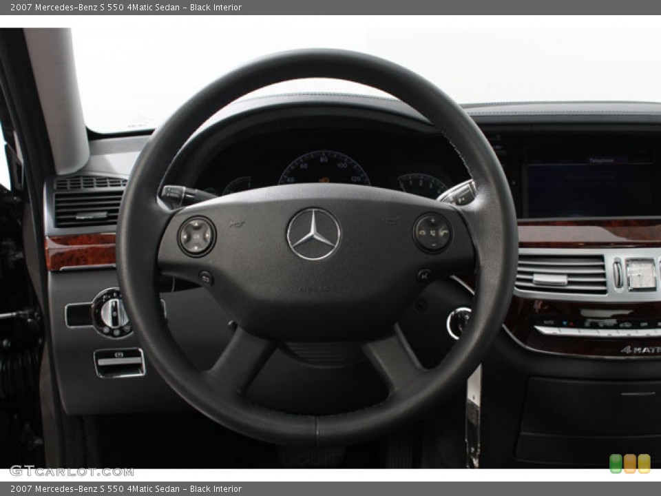 Black Interior Steering Wheel for the 2007 Mercedes-Benz S 550 4Matic Sedan #73126614