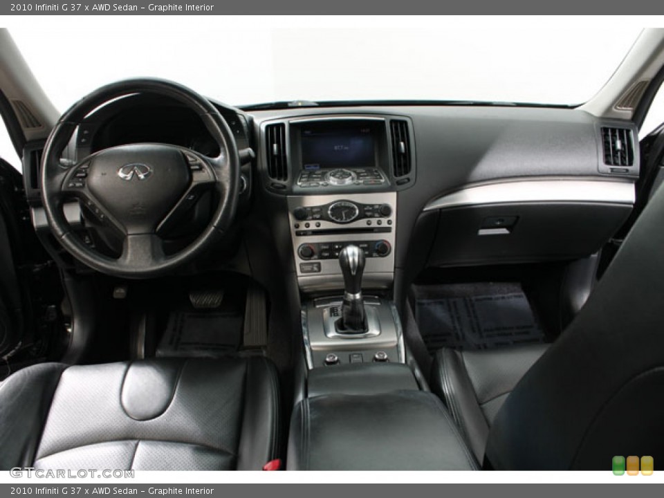 Graphite Interior Dashboard for the 2010 Infiniti G 37 x AWD Sedan #73127182