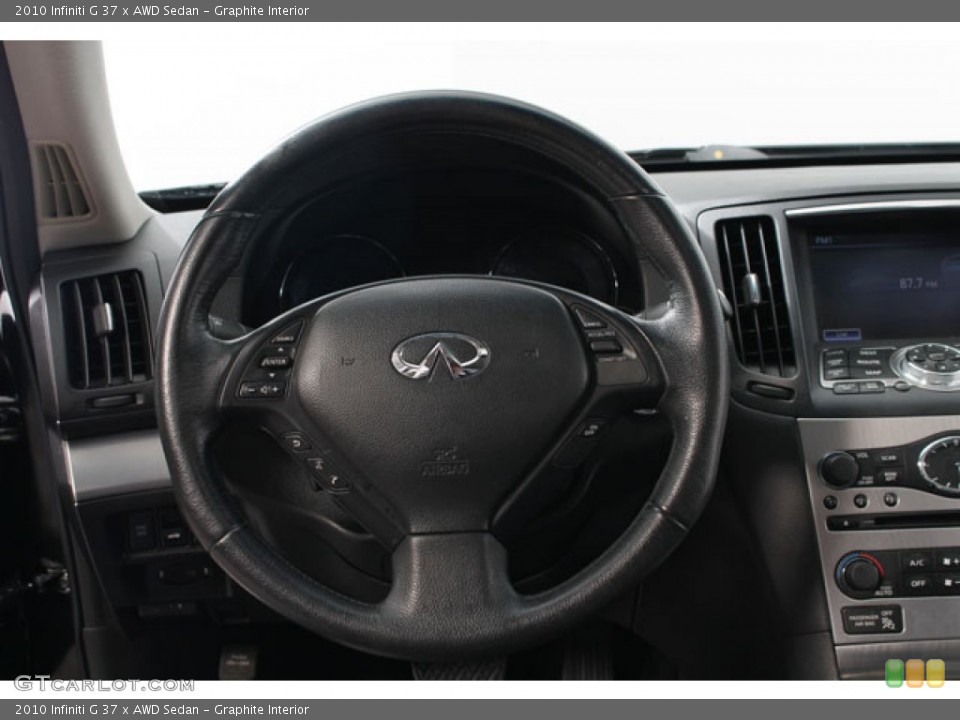 Graphite Interior Steering Wheel for the 2010 Infiniti G 37 x AWD Sedan #73127197
