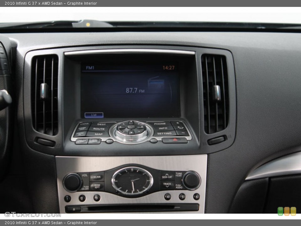 Graphite Interior Controls for the 2010 Infiniti G 37 x AWD Sedan #73127247
