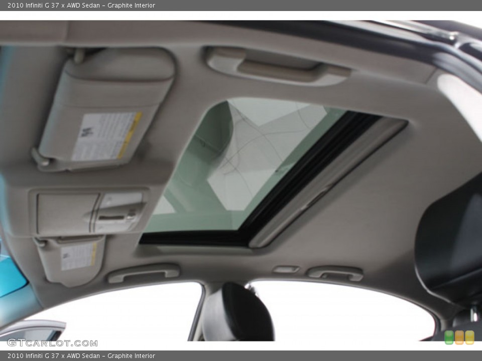 Graphite Interior Sunroof for the 2010 Infiniti G 37 x AWD Sedan #73127463