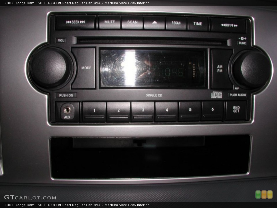 Medium Slate Gray Interior Audio System for the 2007 Dodge Ram 1500 TRX4 Off Road Regular Cab 4x4 #73129584