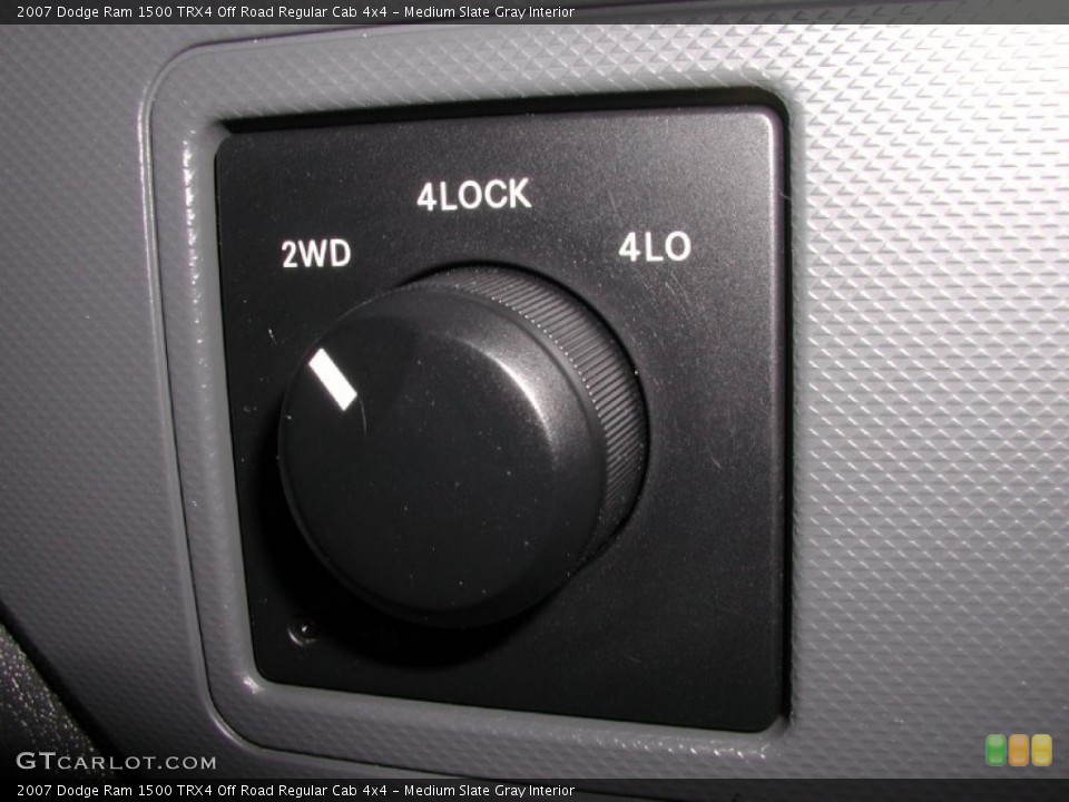 Medium Slate Gray Interior Controls for the 2007 Dodge Ram 1500 TRX4 Off Road Regular Cab 4x4 #73129602