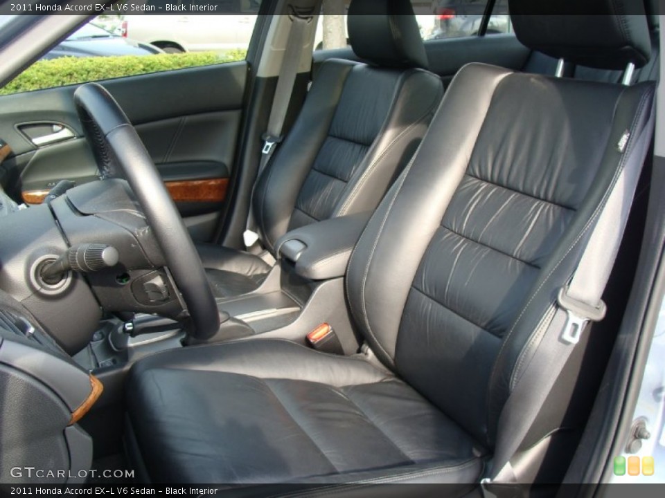 Black Interior Front Seat for the 2011 Honda Accord EX-L V6 Sedan #73130529