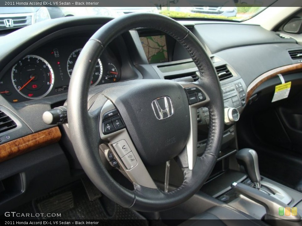 Black Interior Steering Wheel for the 2011 Honda Accord EX-L V6 Sedan #73130589
