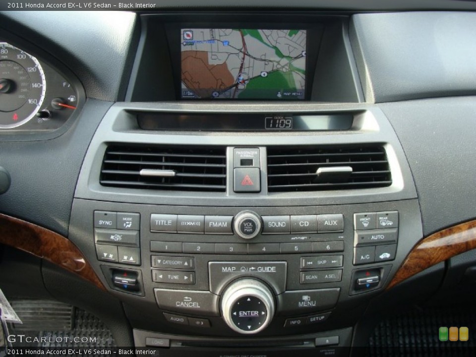 Black Interior Controls for the 2011 Honda Accord EX-L V6 Sedan #73130604