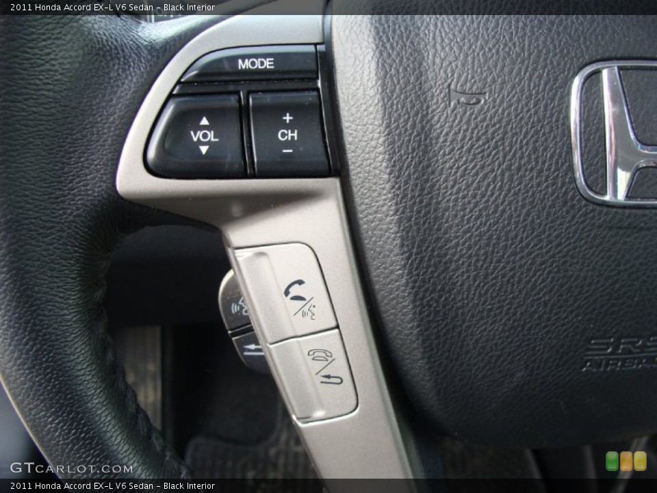 Black Interior Controls for the 2011 Honda Accord EX-L V6 Sedan #73130649