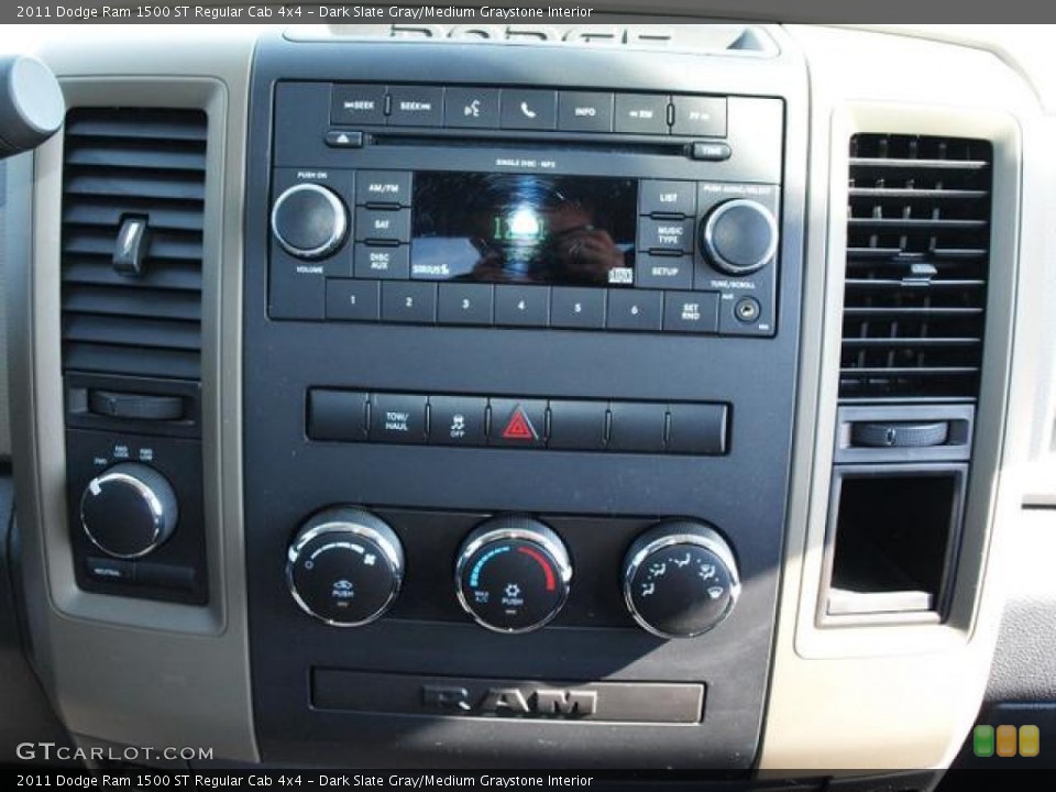 Dark Slate Gray/Medium Graystone Interior Controls for the 2011 Dodge Ram 1500 ST Regular Cab 4x4 #73131650