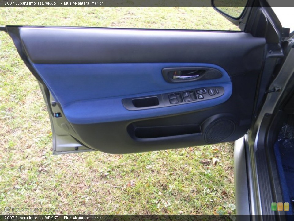 Blue Alcantara Interior Door Panel for the 2007 Subaru Impreza WRX STi #73132293