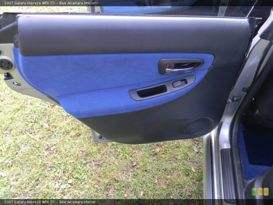 Blue Alcantara Interior Door Panel for the 2007 Subaru Impreza WRX STi #73132332