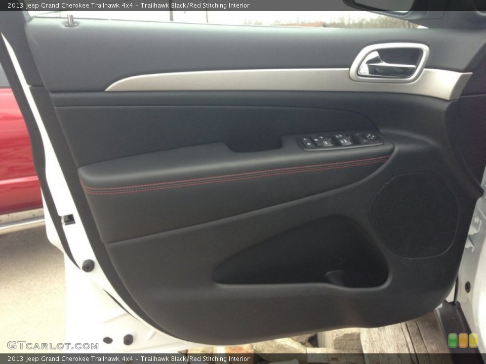 Trailhawk Black/Red Stitching Interior Door Panel for the 2013 Jeep Grand Cherokee Trailhawk 4x4 #73137258