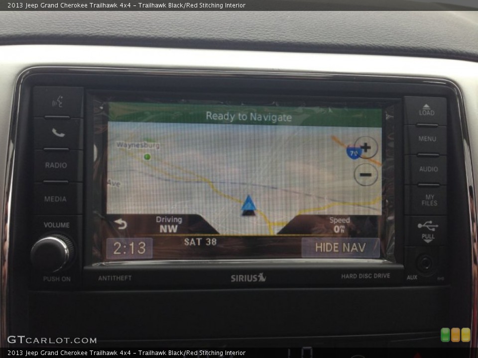 Trailhawk Black/Red Stitching Interior Navigation for the 2013 Jeep Grand Cherokee Trailhawk 4x4 #73137369