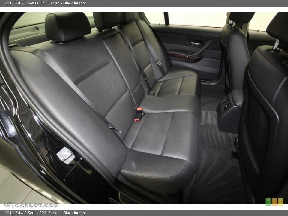 Black Interior Rear Seat for the 2011 BMW 3 Series 328i Sedan #73137762