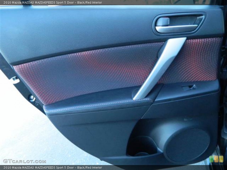Black/Red Interior Door Panel for the 2010 Mazda MAZDA3 MAZDASPEED3 Sport 5 Door #73139517