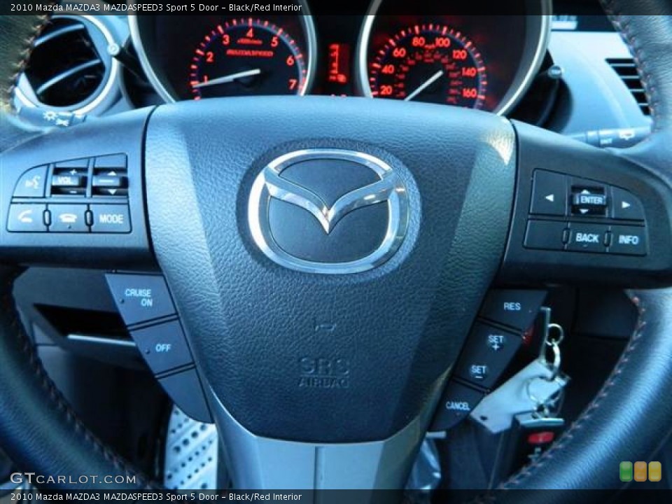 Black/Red Interior Controls for the 2010 Mazda MAZDA3 MAZDASPEED3 Sport 5 Door #73139637