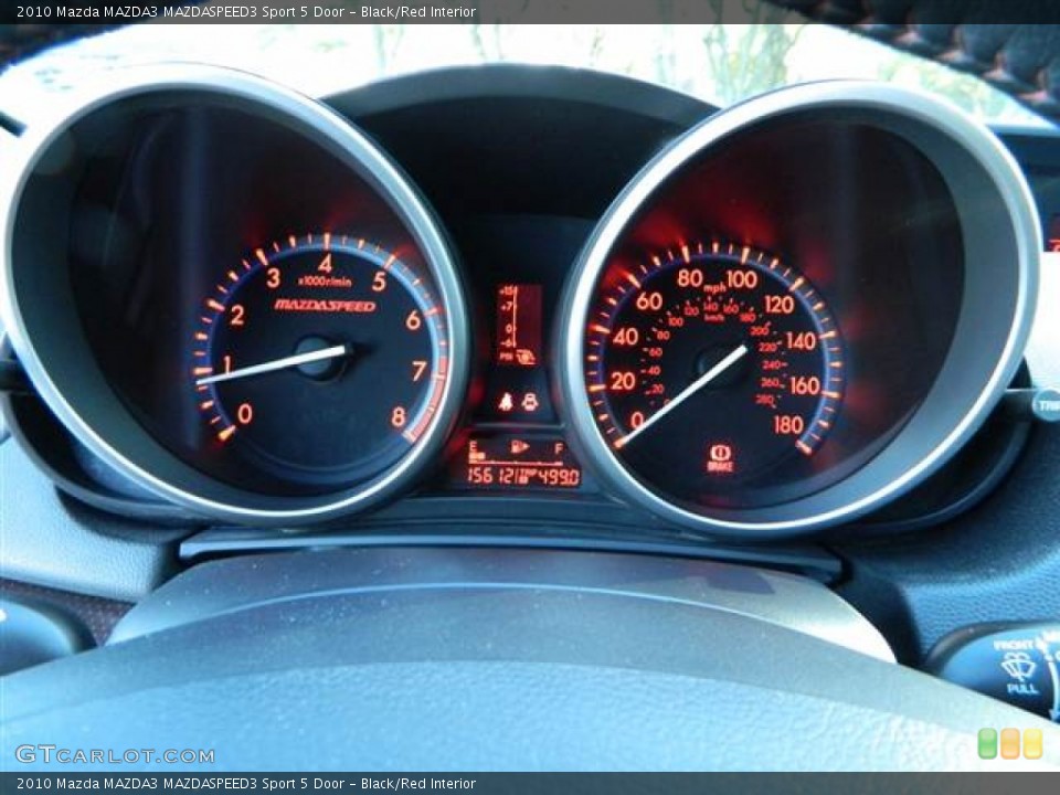 Black/Red Interior Gauges for the 2010 Mazda MAZDA3 MAZDASPEED3 Sport 5 Door #73139650