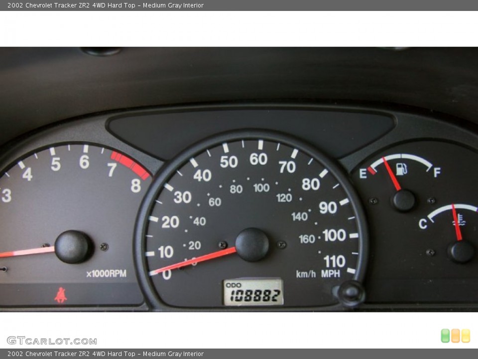 Medium Gray Interior Gauges for the 2002 Chevrolet Tracker ZR2 4WD Hard Top #73140396