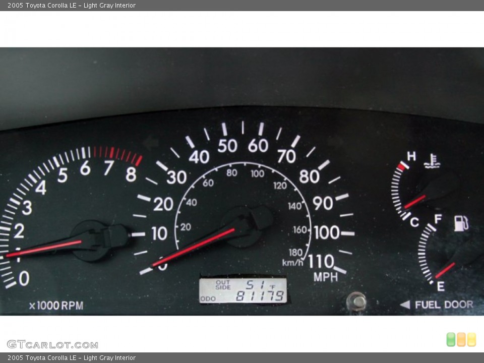 Light Gray Interior Gauges for the 2005 Toyota Corolla LE #73140822