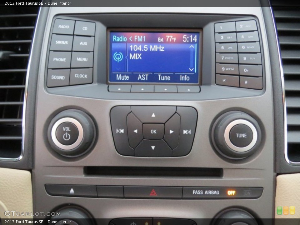 Dune Interior Controls for the 2013 Ford Taurus SE #73147734