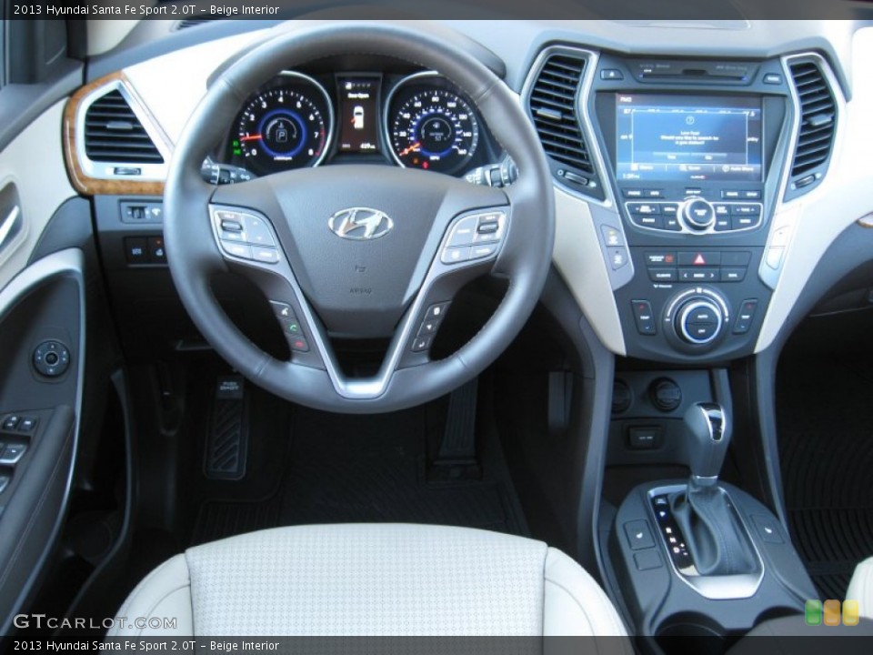 Beige Interior Dashboard for the 2013 Hyundai Santa Fe Sport 2.0T #73149248