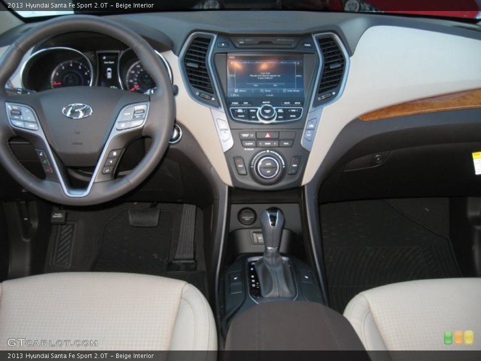 Beige Interior Dashboard for the 2013 Hyundai Santa Fe Sport 2.0T #73149270