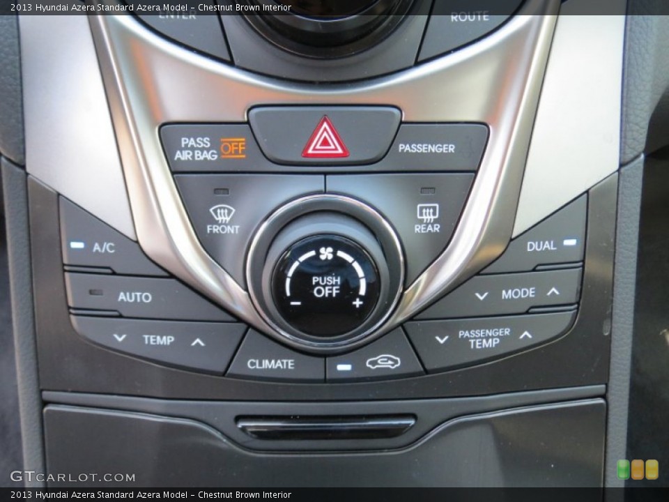 Chestnut Brown Interior Controls for the 2013 Hyundai Azera  #73149295