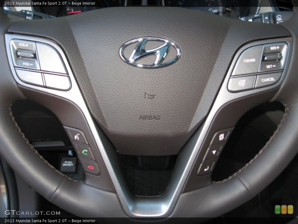 Beige Interior Steering Wheel for the 2013 Hyundai Santa Fe Sport 2.0T #73149402