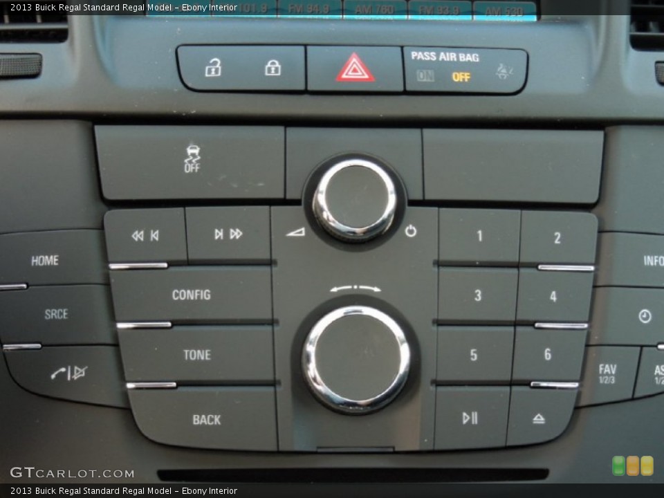 Ebony Interior Controls for the 2013 Buick Regal  #73149618