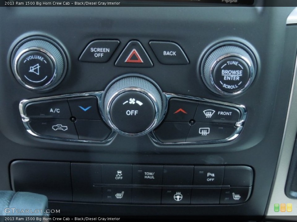 Black/Diesel Gray Interior Controls for the 2013 Ram 1500 Big Horn Crew Cab #73156095