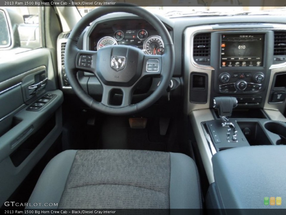 Black/Diesel Gray Interior Dashboard for the 2013 Ram 1500 Big Horn Crew Cab #73156254