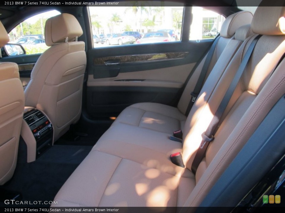Individual Amaro Brown Interior Rear Seat for the 2013 BMW 7 Series 740Li Sedan #73157742
