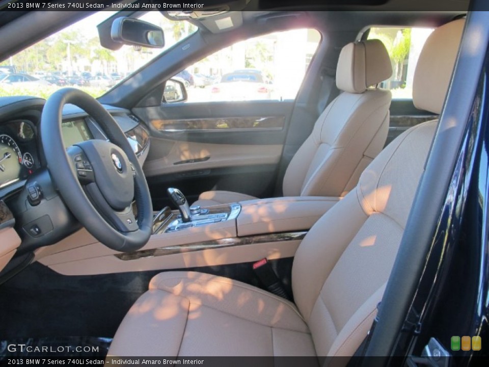 Individual Amaro Brown Interior Front Seat for the 2013 BMW 7 Series 740Li Sedan #73157784