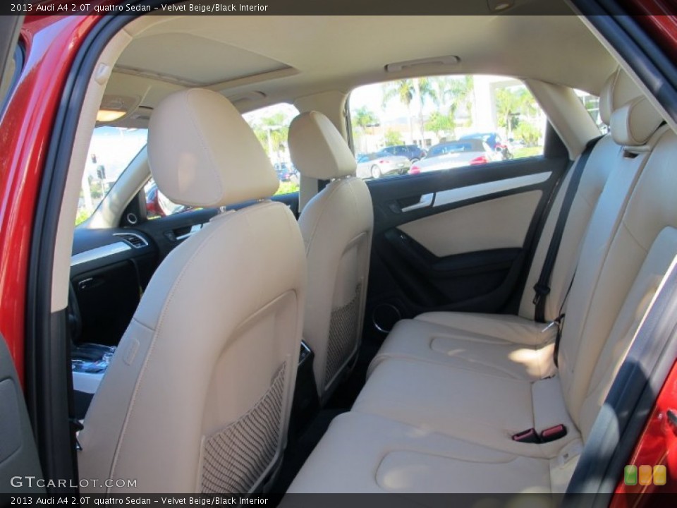 Velvet Beige/Black Interior Rear Seat for the 2013 Audi A4 2.0T quattro Sedan #73158093