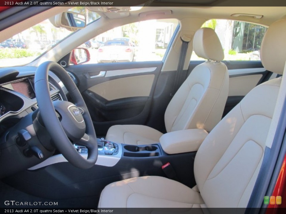 Velvet Beige/Black Interior Front Seat for the 2013 Audi A4 2.0T quattro Sedan #73158111