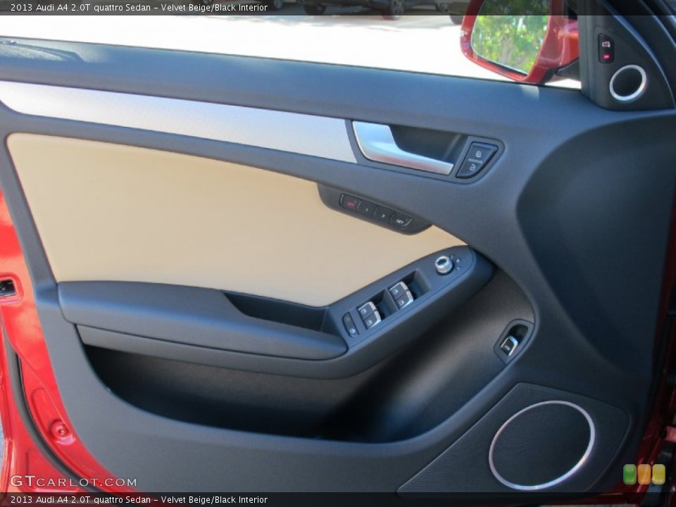 Velvet Beige/Black Interior Door Panel for the 2013 Audi A4 2.0T quattro Sedan #73158154