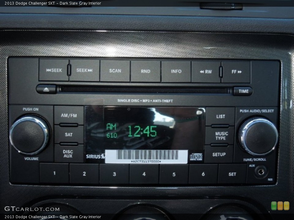 Dark Slate Gray Interior Audio System for the 2013 Dodge Challenger SXT #73159737