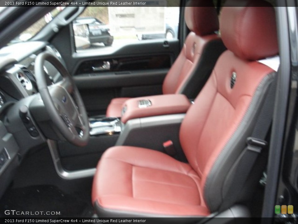 Limited Unique Red Leather Interior Front Seat for the 2013 Ford F150 Limited SuperCrew 4x4 #73163994