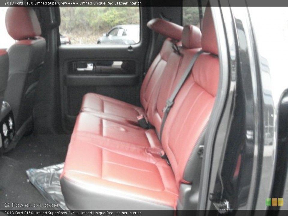 Limited Unique Red Leather Interior Rear Seat for the 2013 Ford F150 Limited SuperCrew 4x4 #73164039