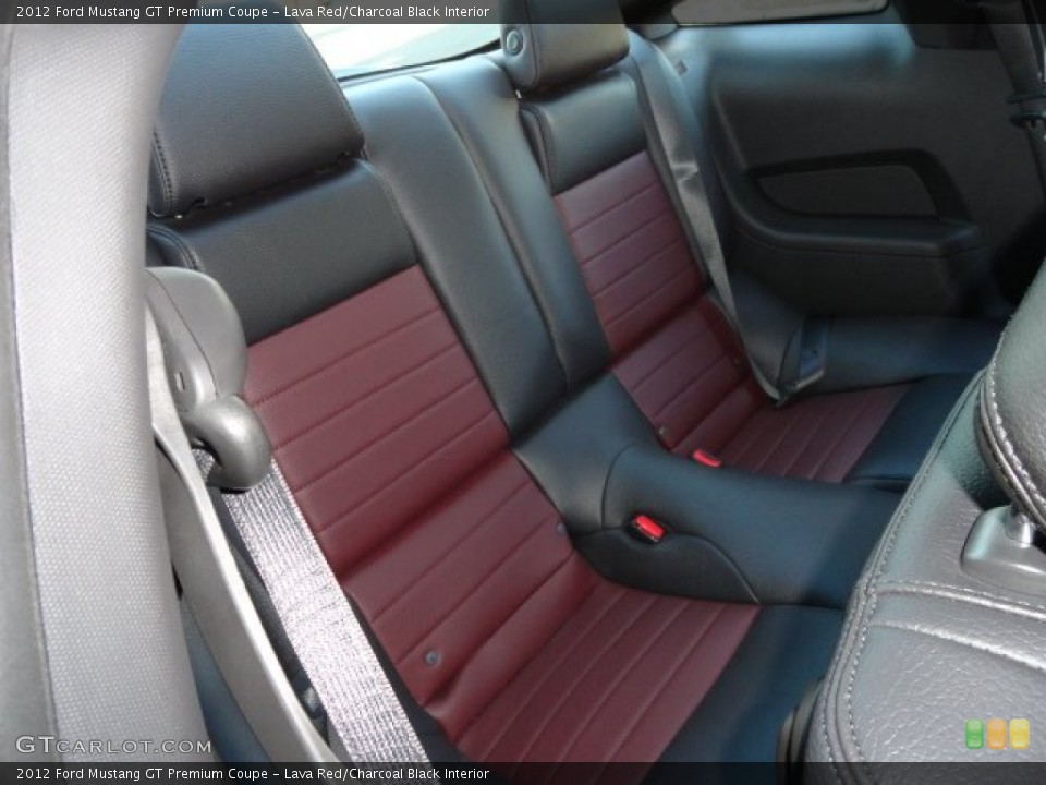 Lava Red/Charcoal Black Interior Rear Seat for the 2012 Ford Mustang GT Premium Coupe #73167237