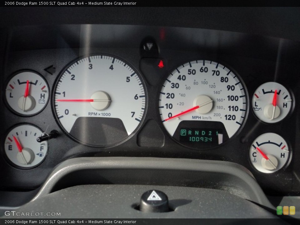 Medium Slate Gray Interior Gauges for the 2006 Dodge Ram 1500 SLT Quad Cab 4x4 #73168446