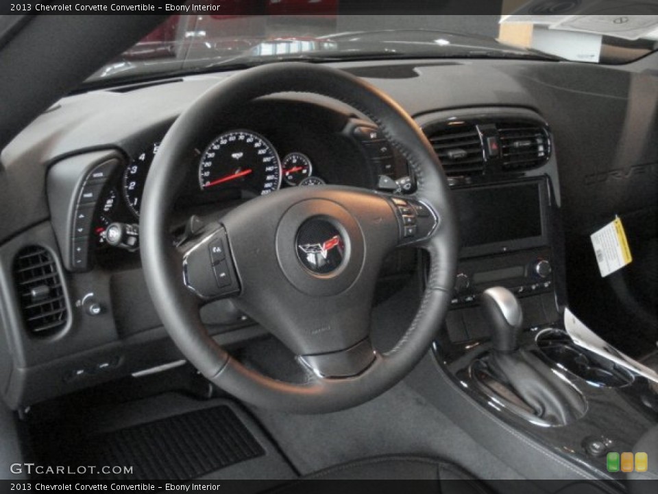 Ebony Interior Dashboard for the 2013 Chevrolet Corvette Convertible #73171224