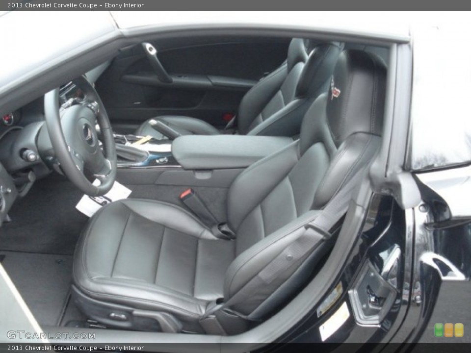 Ebony Interior Front Seat for the 2013 Chevrolet Corvette Coupe #73171677