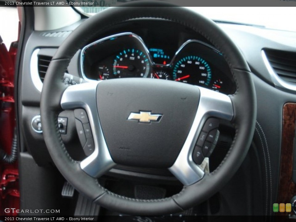 Ebony Interior Steering Wheel for the 2013 Chevrolet Traverse LT AWD #73173144