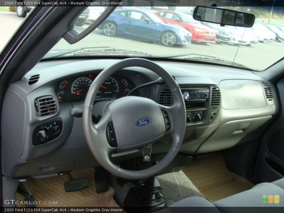 Medium Graphite Grey Interior Dashboard for the 2003 Ford F150 FX4 SuperCab 4x4 #73173180